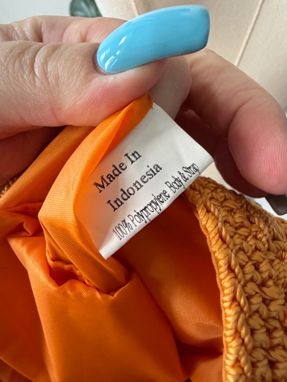 The Sak Original Crochet Hobo Bag Orange - Picture 7 of 8